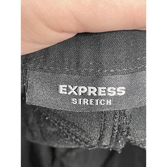 Express Stretch Pants Womens 3/4 Black Dress Slacks Bootcut Career Work Cropped - Picture 8 of 10